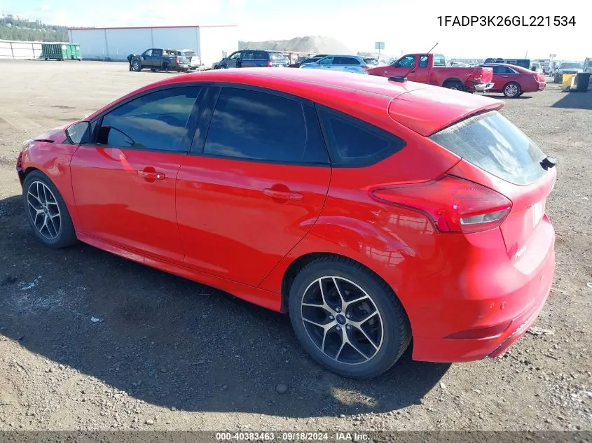 2016 Ford Focus Se VIN: 1FADP3K26GL221534 Lot: 40383463