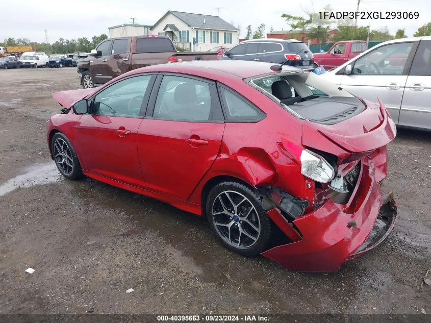 2016 Ford Focus Se VIN: 1FADP3F2XGL293069 Lot: 40395663