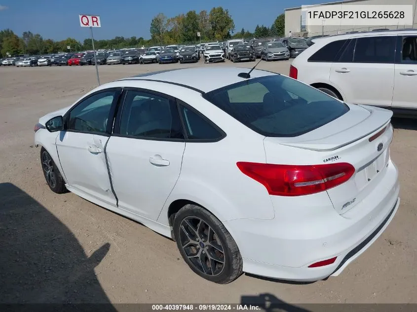 2016 Ford Focus Se VIN: 1FADP3F21GL265628 Lot: 40397948