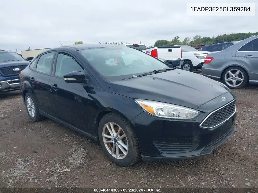 2016 Ford Focus Se VIN: 1FADP3F25GL359284 Lot: 40414369