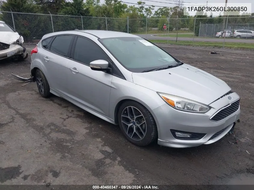 2016 Ford Focus Se VIN: 1FADP3K26GL300850 Lot: 40450347