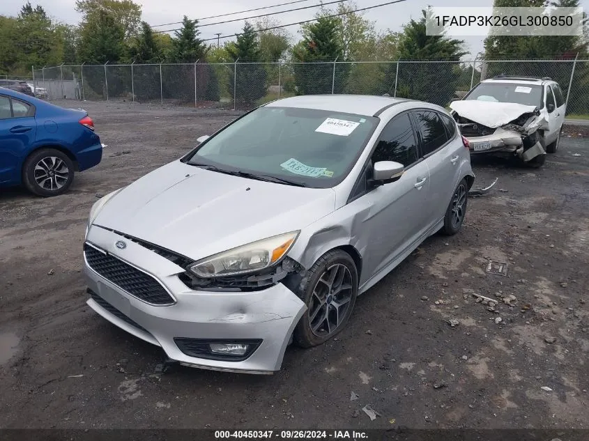 2016 Ford Focus Se VIN: 1FADP3K26GL300850 Lot: 40450347