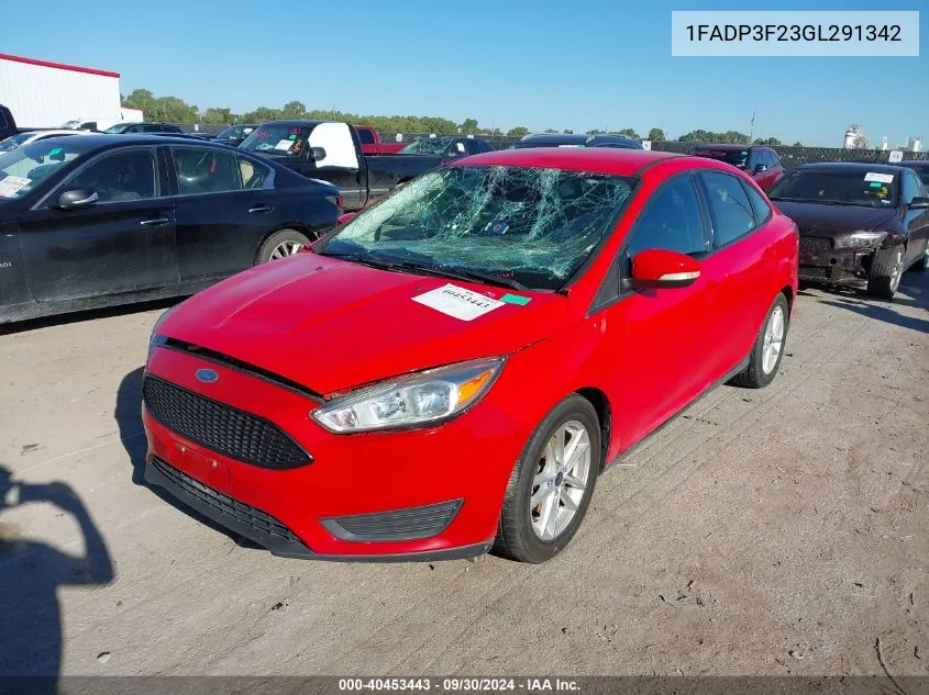 2016 Ford Focus Se VIN: 1FADP3F23GL291342 Lot: 40453443