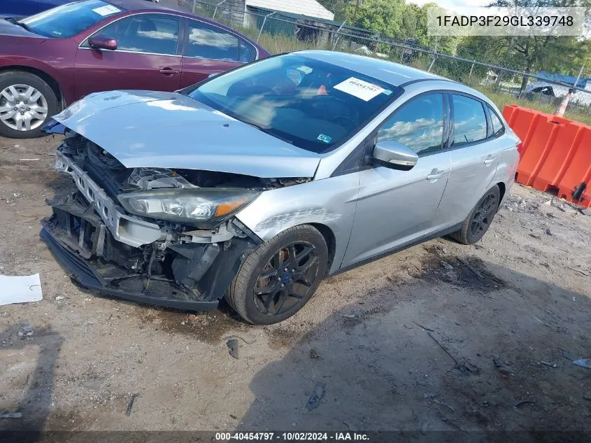 2016 Ford Focus Se VIN: 1FADP3F29GL339748 Lot: 40454797