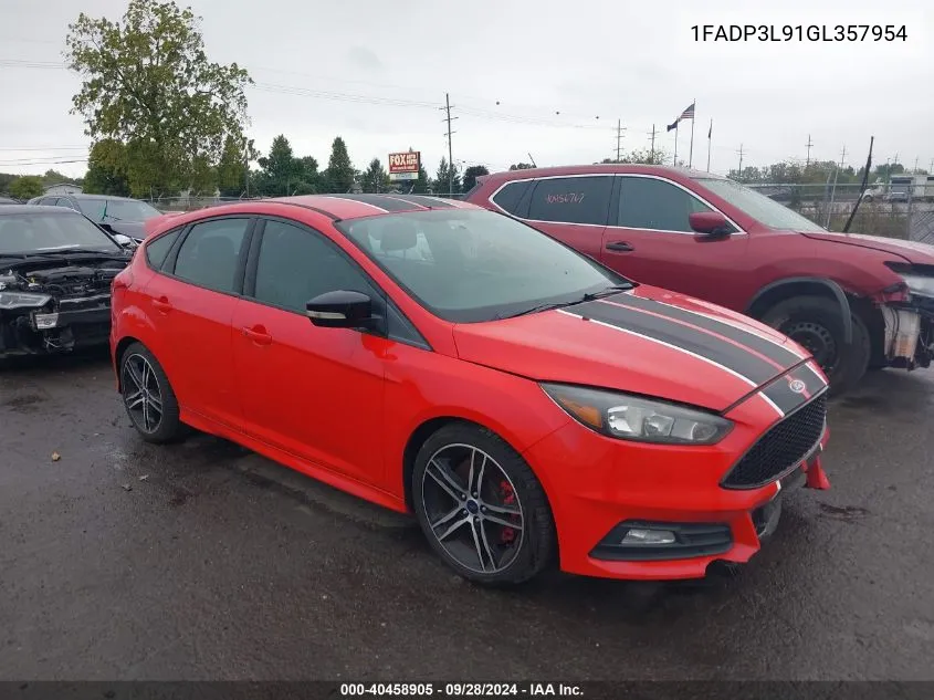 2016 Ford Focus St VIN: 1FADP3L91GL357954 Lot: 40458905