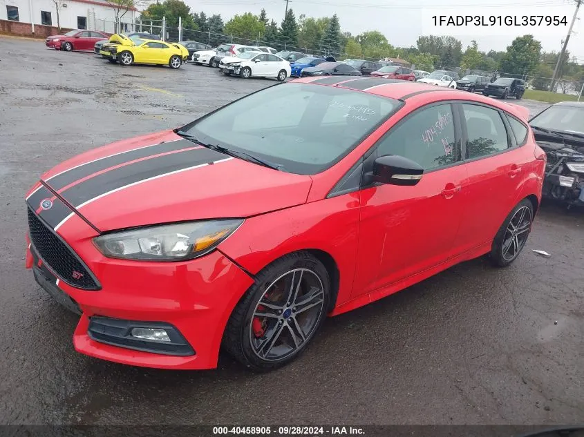 2016 Ford Focus St VIN: 1FADP3L91GL357954 Lot: 40458905