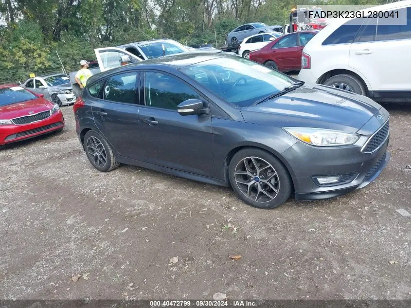 2016 Ford Focus Se VIN: 1FADP3K23GL280041 Lot: 40472799