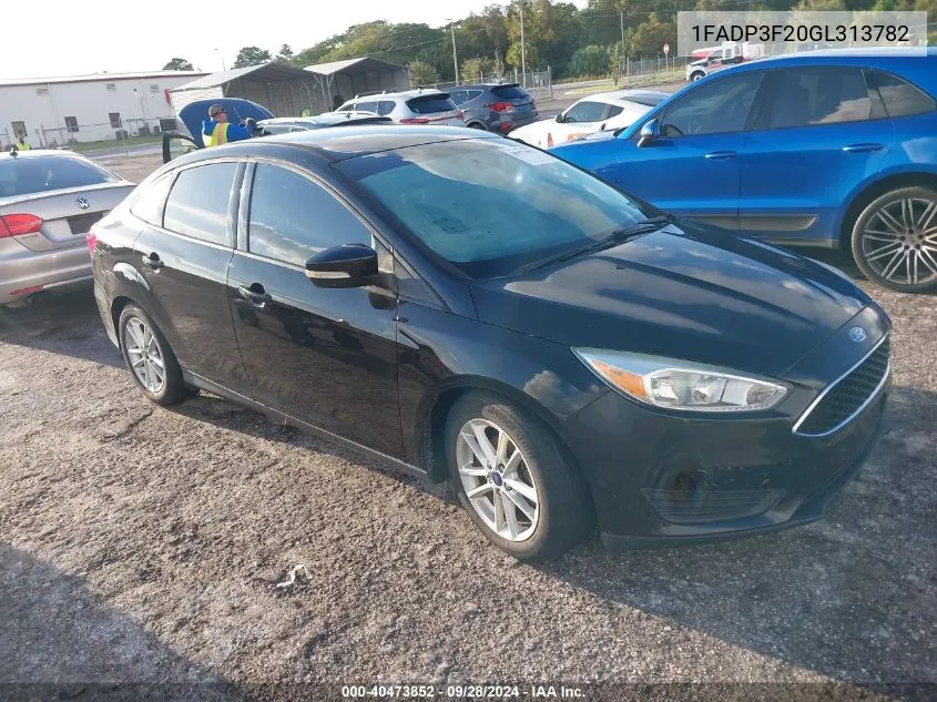 2016 Ford Focus Se VIN: 1FADP3F20GL313782 Lot: 40473852