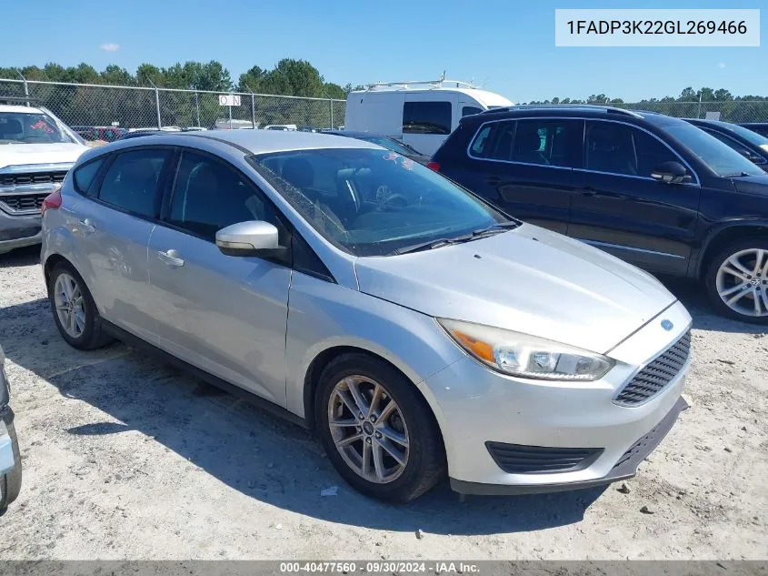 2016 Ford Focus Se VIN: 1FADP3K22GL269466 Lot: 40477560