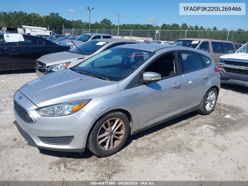 2016 Ford Focus Se VIN: 1FADP3K22GL269466 Lot: 40477560