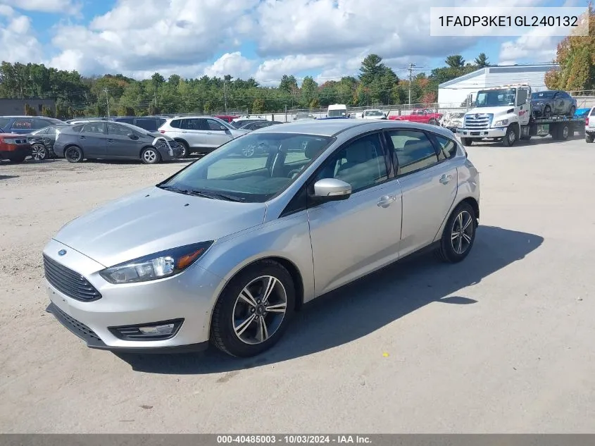 2016 Ford Focus Se VIN: 1FADP3KE1GL240132 Lot: 40485003