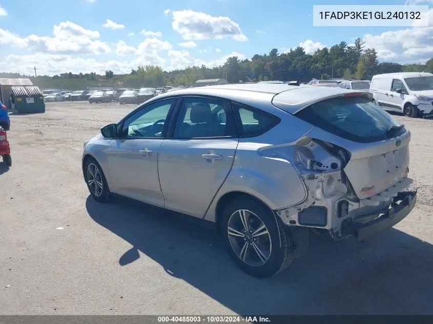 2016 Ford Focus Se VIN: 1FADP3KE1GL240132 Lot: 40485003