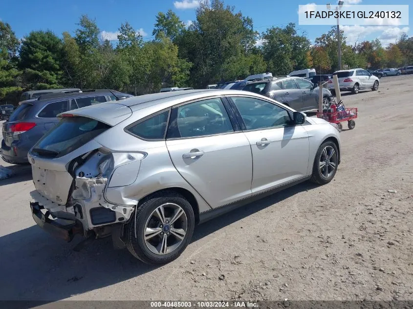 2016 Ford Focus Se VIN: 1FADP3KE1GL240132 Lot: 40485003