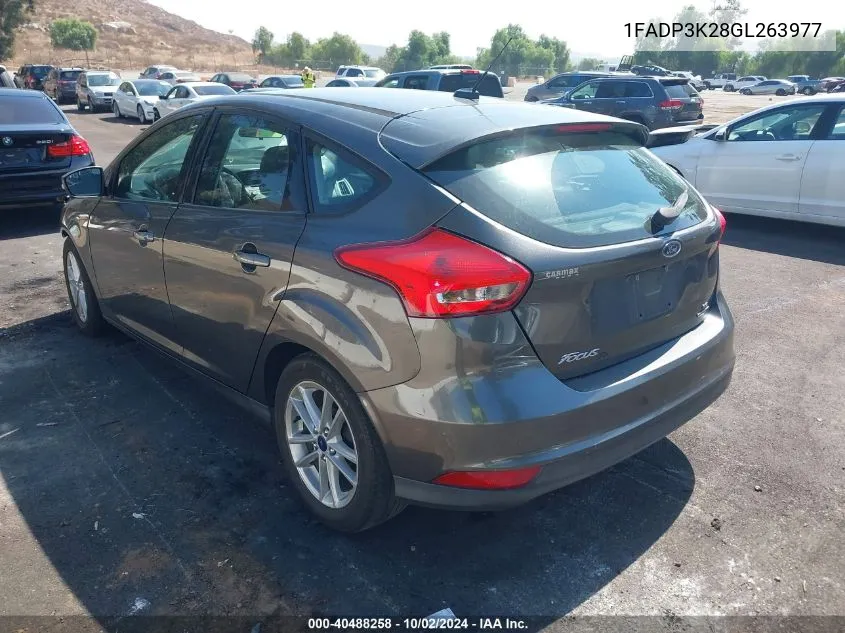 2016 Ford Focus Se VIN: 1FADP3K28GL263977 Lot: 40488258