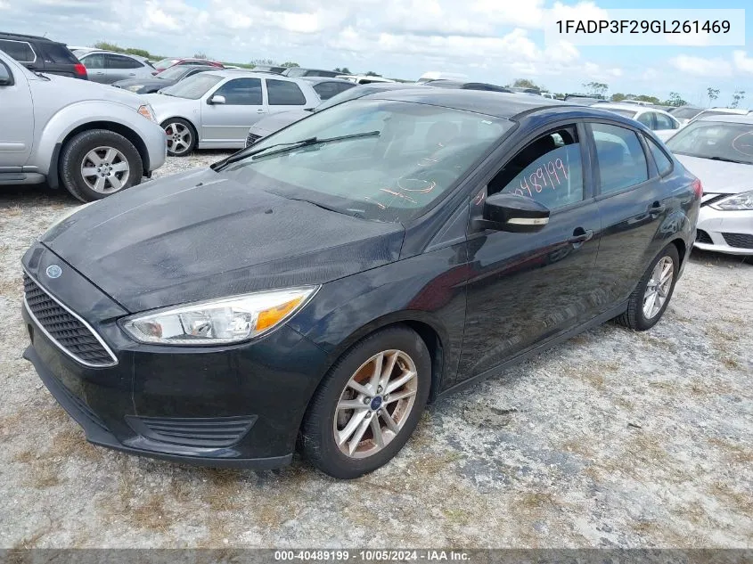 2016 Ford Focus Se VIN: 1FADP3F29GL261469 Lot: 40489199