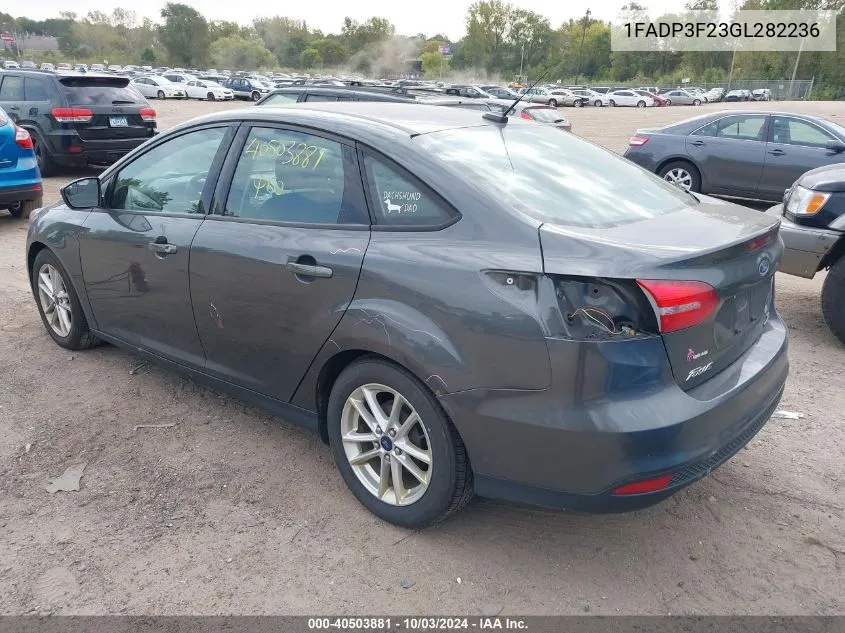 2016 Ford Focus Se VIN: 1FADP3F23GL282236 Lot: 40503881