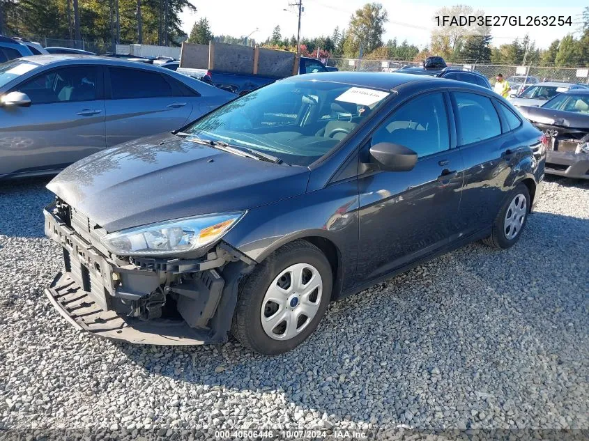 2016 Ford Focus S VIN: 1FADP3E27GL263254 Lot: 40506446