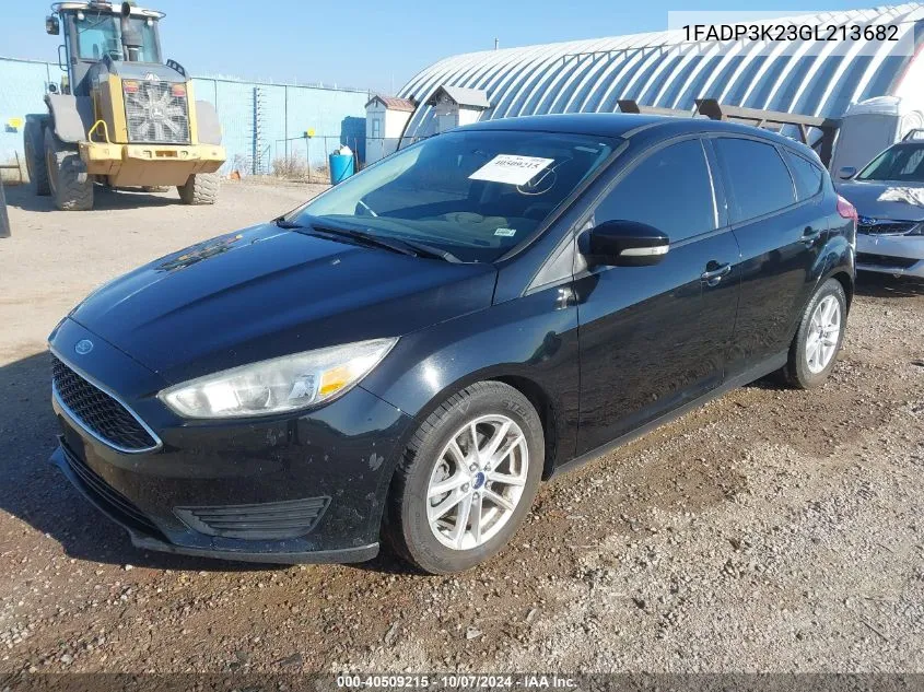 2016 Ford Focus Se VIN: 1FADP3K23GL213682 Lot: 40509215