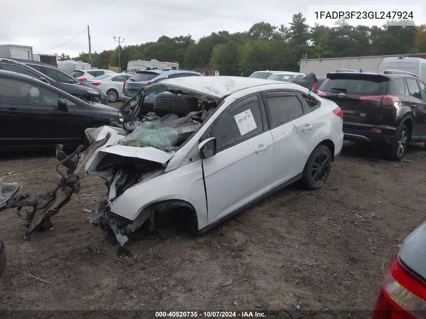 2016 Ford Focus Se VIN: 1FADP3F23GL247924 Lot: 40520735