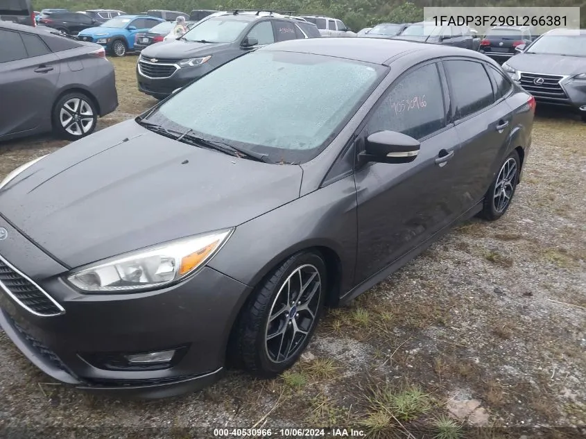 2016 Ford Focus Se VIN: 1FADP3F29GL266381 Lot: 40530966