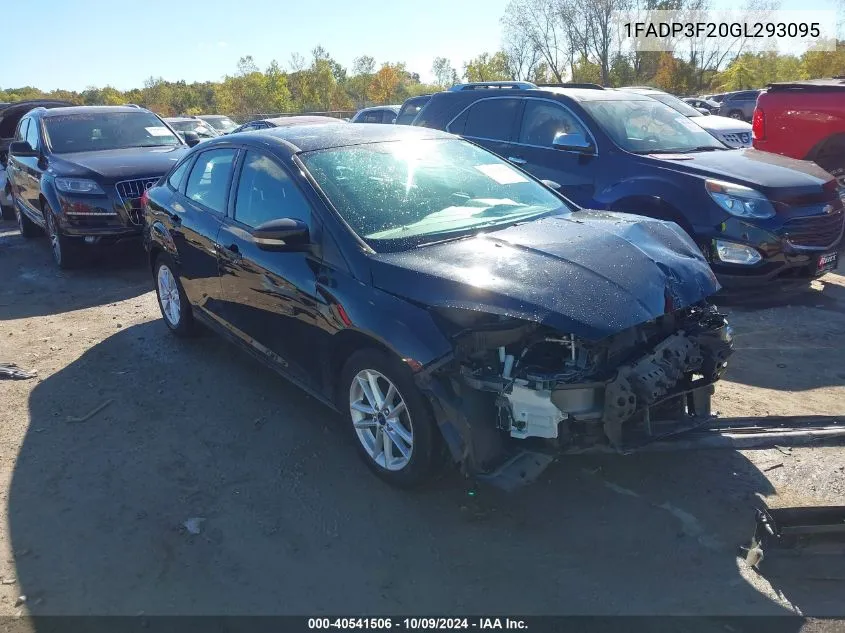 2016 Ford Focus Se VIN: 1FADP3F20GL293095 Lot: 40541506