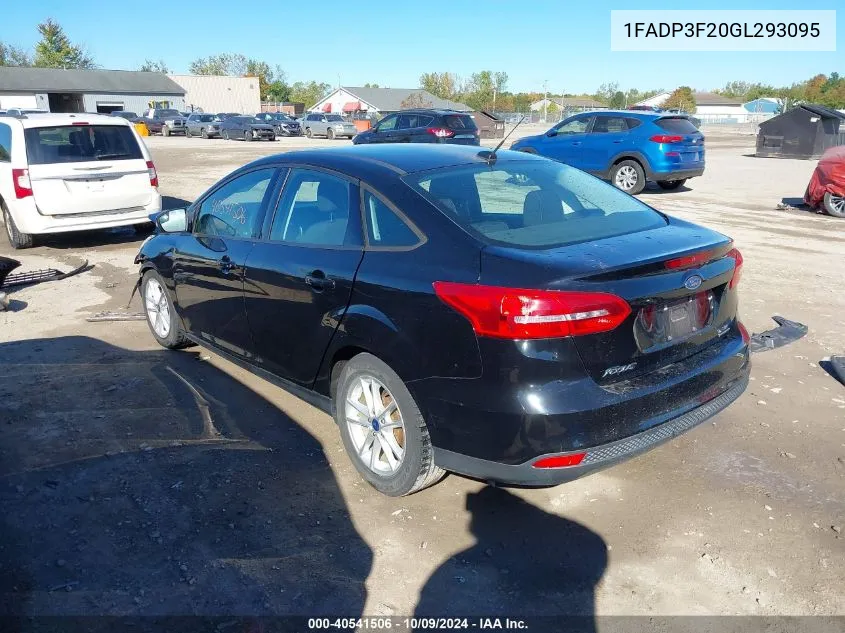 2016 Ford Focus Se VIN: 1FADP3F20GL293095 Lot: 40541506