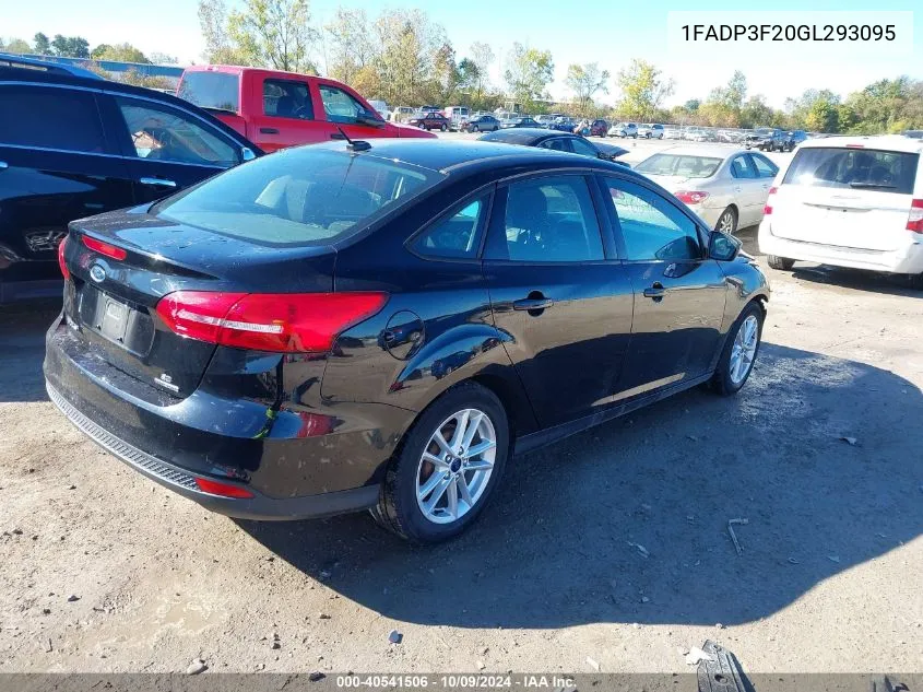 2016 Ford Focus Se VIN: 1FADP3F20GL293095 Lot: 40541506