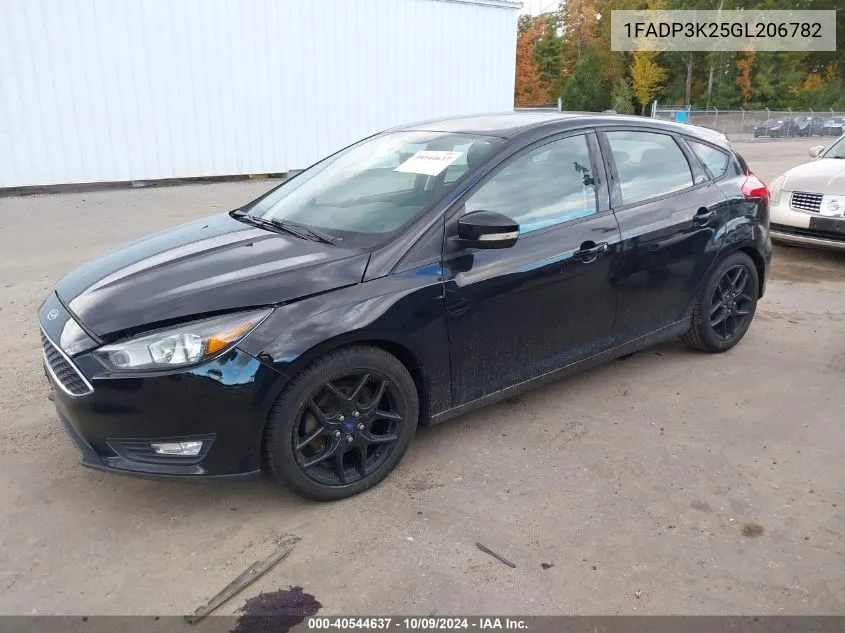 2016 Ford Focus Se VIN: 1FADP3K25GL206782 Lot: 40544637