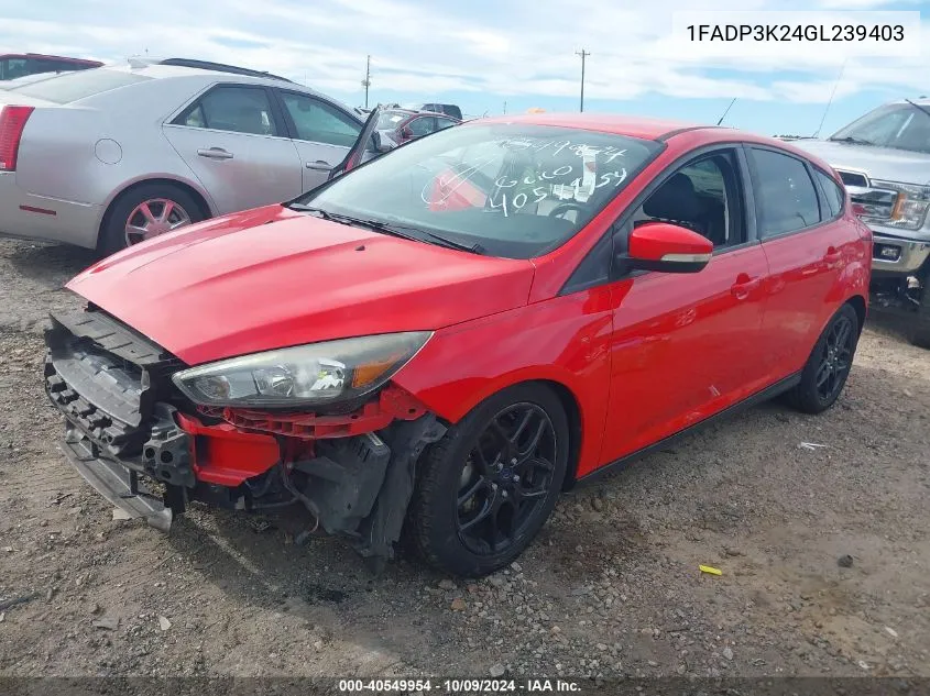 1FADP3K24GL239403 2016 Ford Focus Se