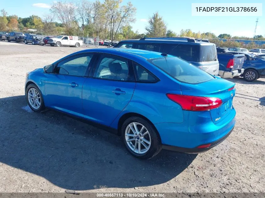 1FADP3F21GL378656 2016 Ford Focus Se