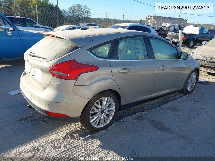 2016 Ford Focus Titanium VIN: 1FADP3N29GL224813 Lot: 40559597