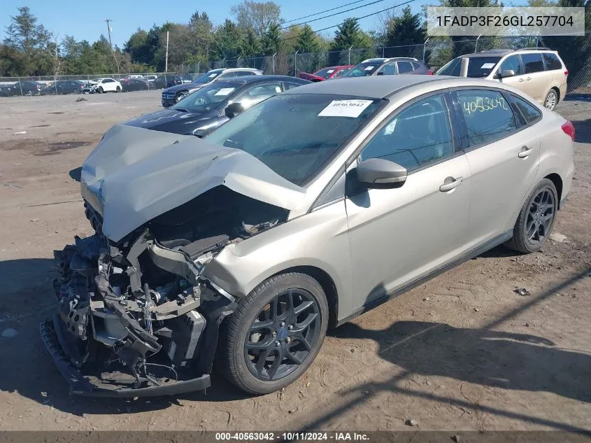 2016 Ford Focus Se VIN: 1FADP3F26GL257704 Lot: 40563042