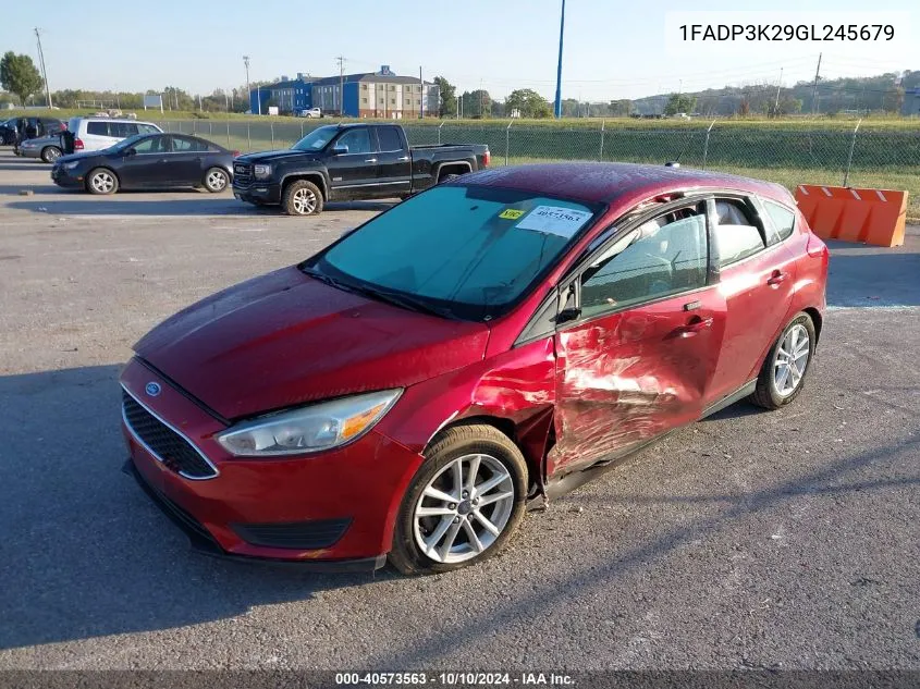 2016 Ford Focus Se VIN: 1FADP3K29GL245679 Lot: 40573563