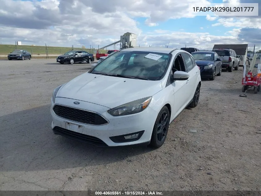 2016 Ford Focus Se VIN: 1FADP3K29GL201777 Lot: 40605561