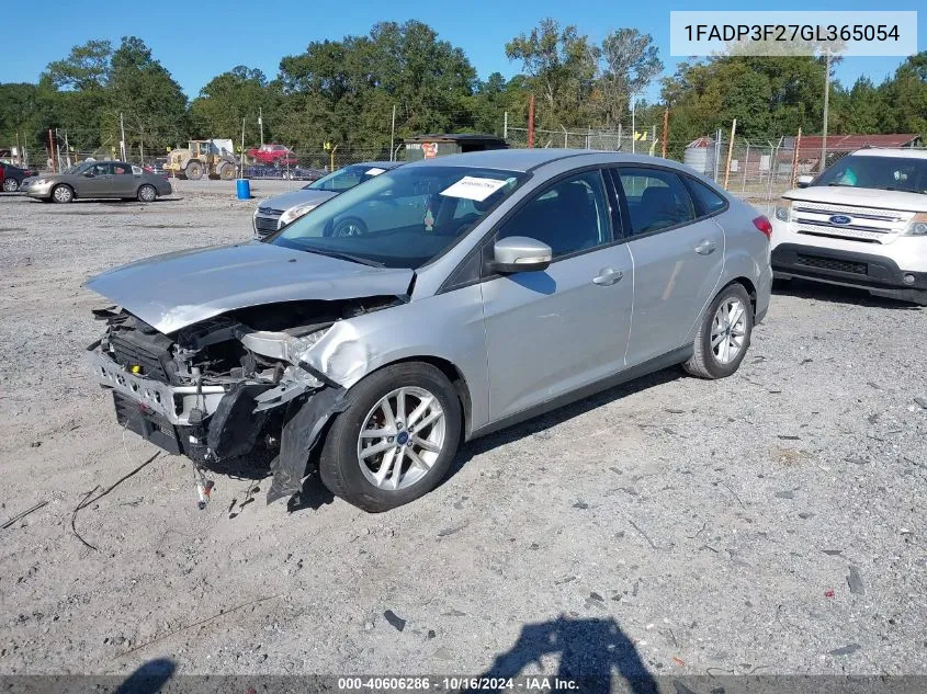 2016 Ford Focus Se VIN: 1FADP3F27GL365054 Lot: 40606286