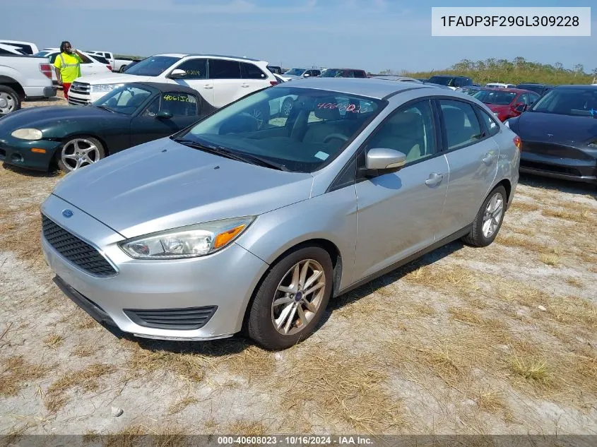 2016 Ford Focus Se VIN: 1FADP3F29GL309228 Lot: 40608023