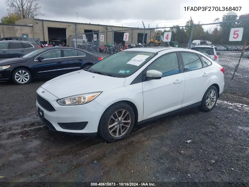 2016 Ford Focus Se VIN: 1FADP3F27GL368407 Lot: 40615873