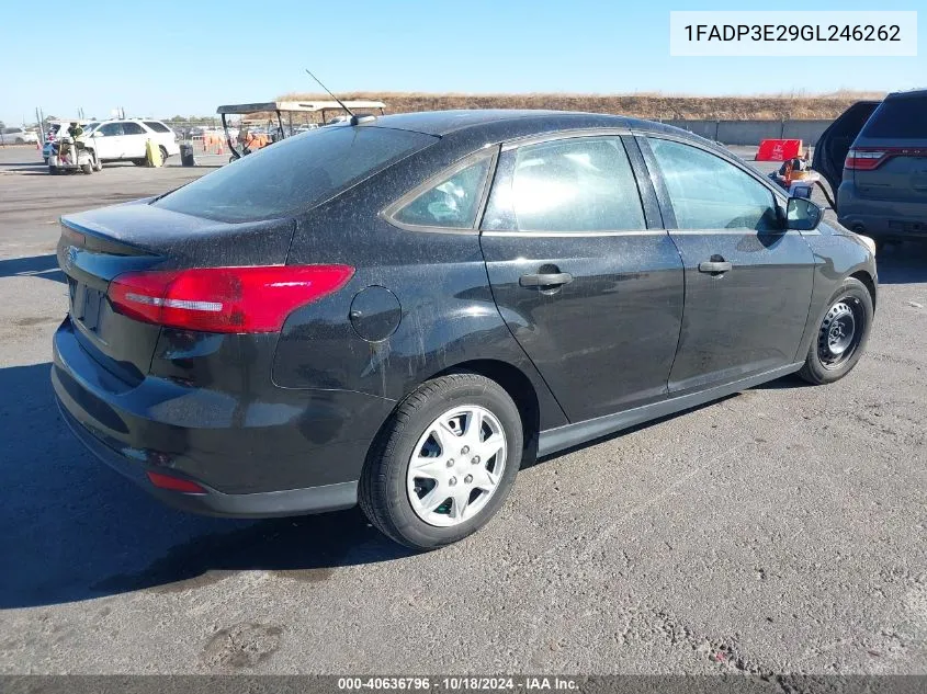 2016 Ford Focus S VIN: 1FADP3E29GL246262 Lot: 40636796