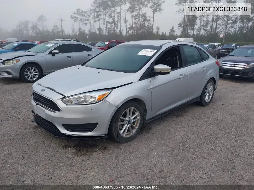 2016 Ford Focus Se VIN: 1FADP3F2XGL323848 Lot: 40637905