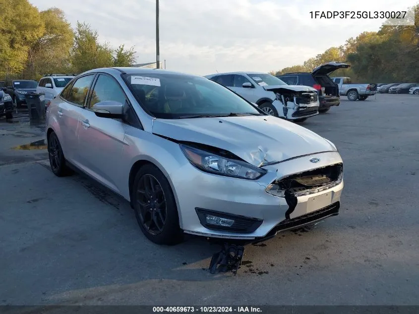 2016 Ford Focus Se VIN: 1FADP3F25GL330027 Lot: 40659673