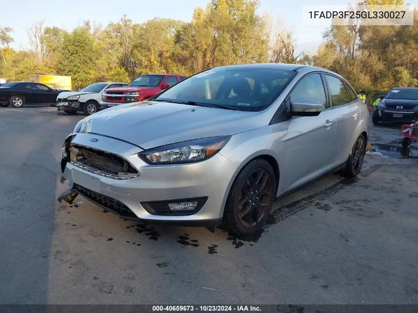 2016 Ford Focus Se VIN: 1FADP3F25GL330027 Lot: 40659673