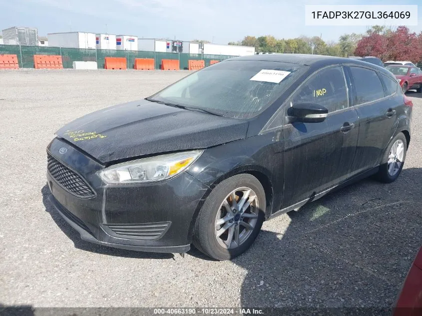 2016 Ford Focus Se VIN: 1FADP3K27GL364069 Lot: 40663190