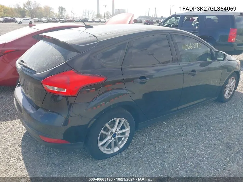 2016 Ford Focus Se VIN: 1FADP3K27GL364069 Lot: 40663190