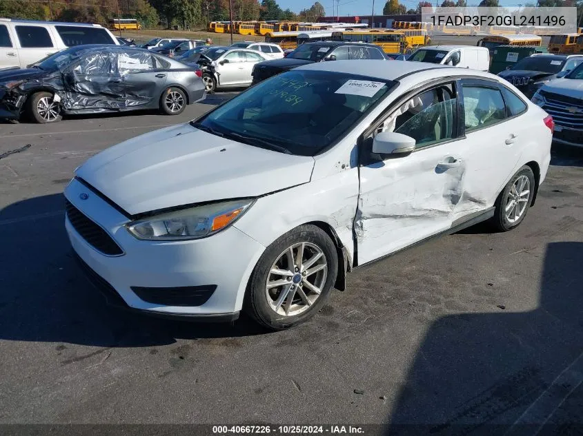 2016 Ford Focus Se VIN: 1FADP3F20GL241496 Lot: 40667226