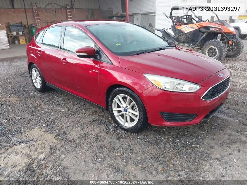 2016 Ford Focus Se VIN: 1FADP3K20GL393297 Lot: 40694763