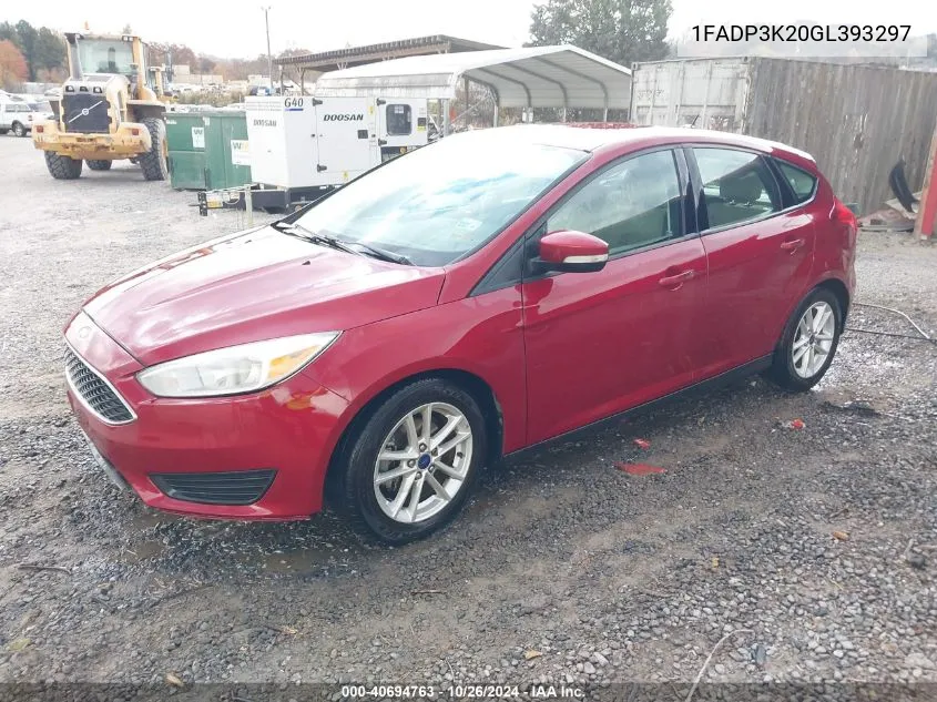 2016 Ford Focus Se VIN: 1FADP3K20GL393297 Lot: 40694763