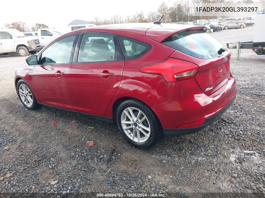 2016 Ford Focus Se VIN: 1FADP3K20GL393297 Lot: 40694763