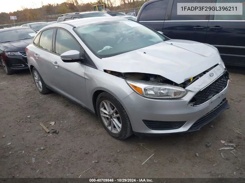 2016 Ford Focus Se VIN: 1FADP3F29GL396211 Lot: 40709846