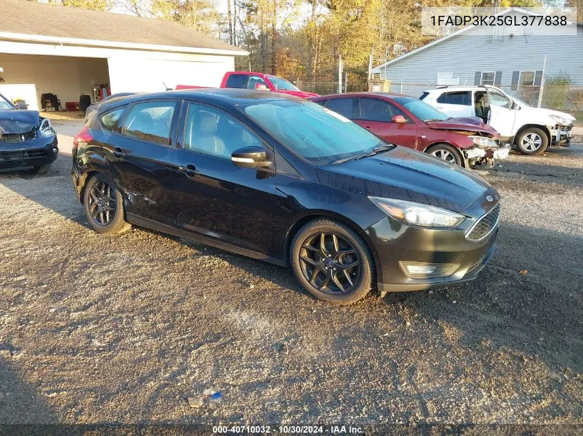 2016 Ford Focus Se VIN: 1FADP3K25GL377838 Lot: 40710032