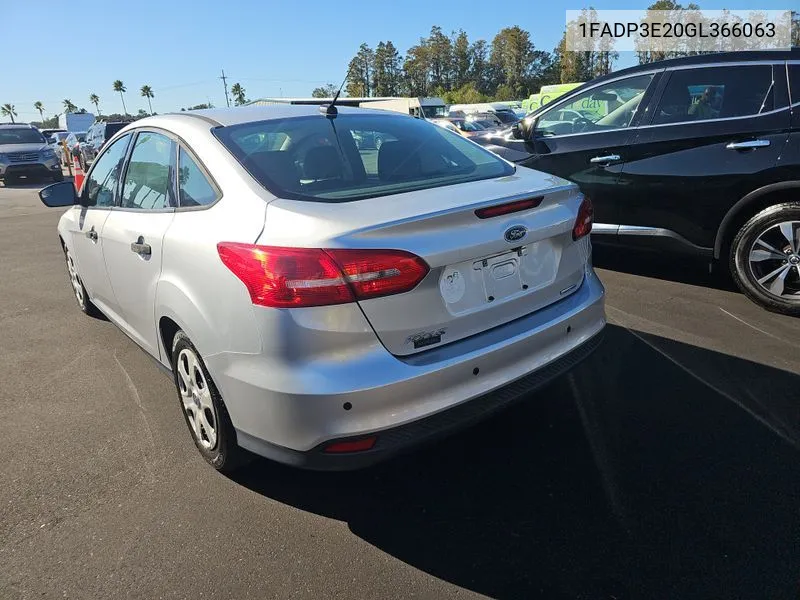 2016 Ford Focus S VIN: 1FADP3E20GL366063 Lot: 40713710